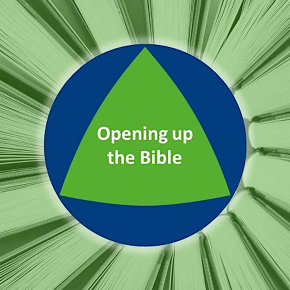 Text reads 'Opening up the Bible'