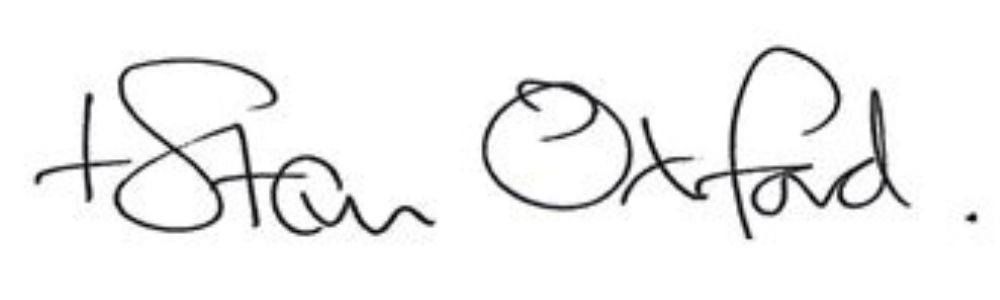 Bishop Steven Croft's signature