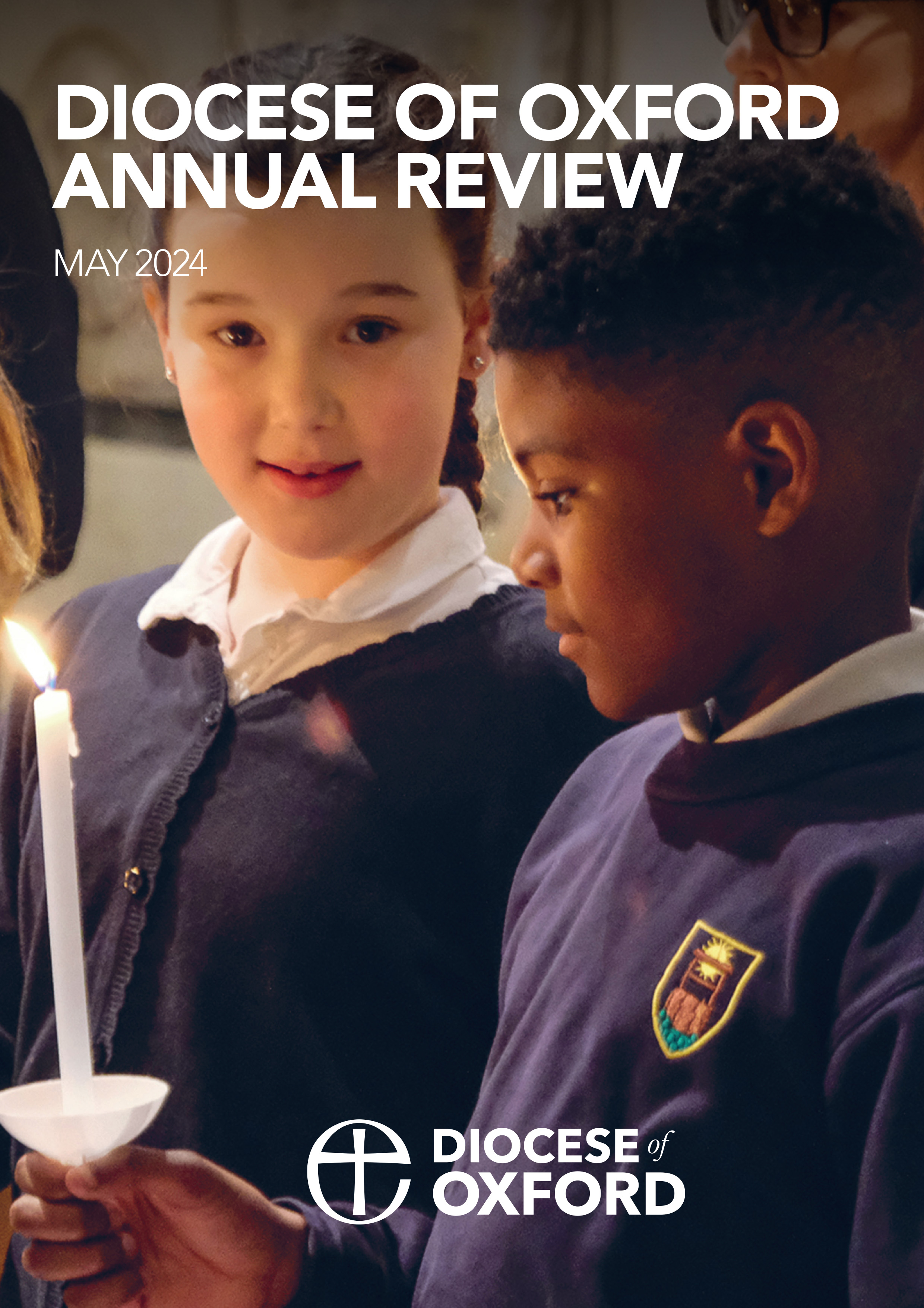 2023 Diocese of Oxford Annual Review cover. St James' Church in Little Milton in the Chiltern Hills in Oxfordshire. Built in 1844.  Our thanks to Hope Lawrence Images for permission to use this photograph.